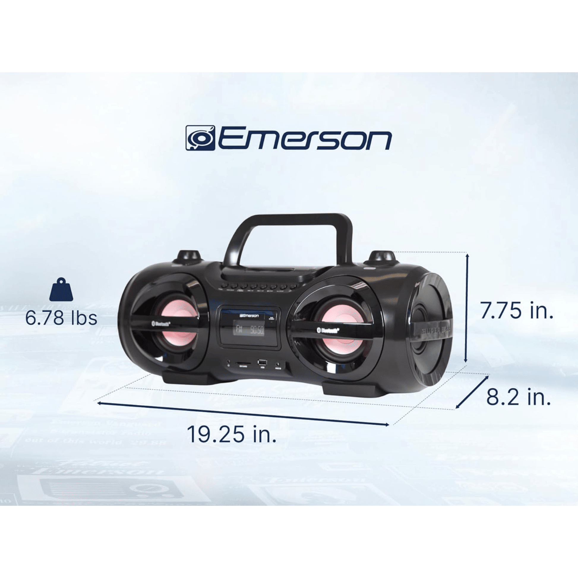 Emerson Retro Portable CD Boombox - Renee Lane Company
