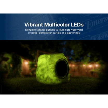 Emerson Rock Party Solar Multicolor LED Bluetooth Speaker - Renee Lane Company