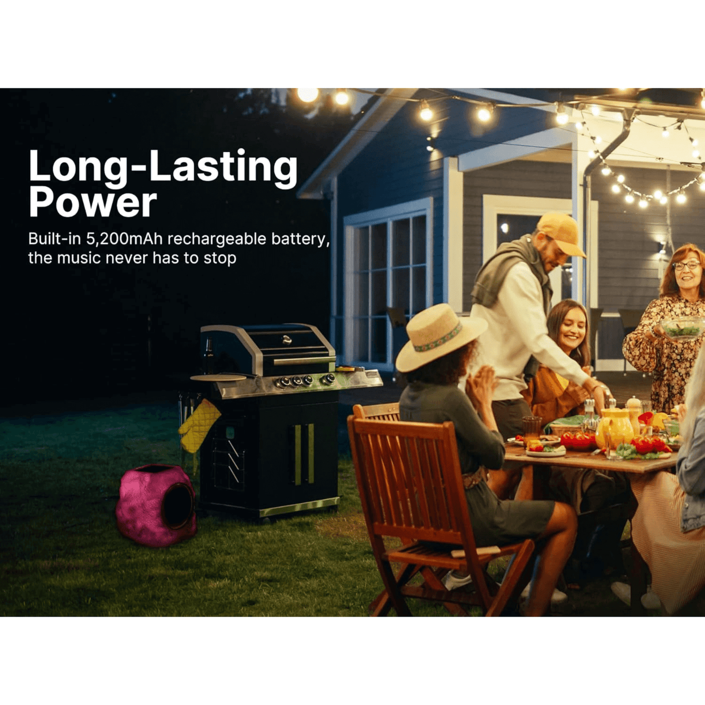 Emerson Rock Party Solar Multicolor LED Bluetooth Speaker - Renee Lane Company