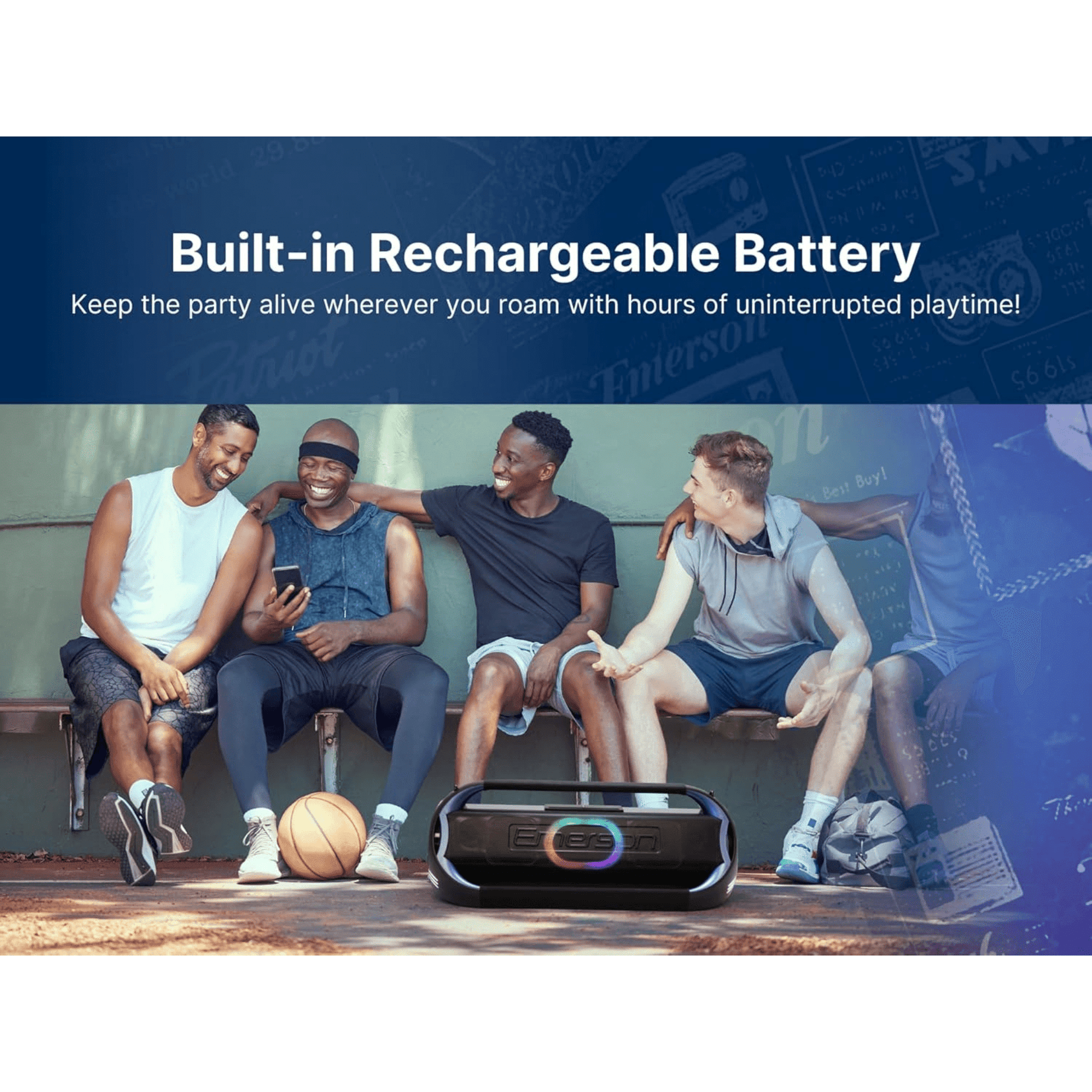 Emerson Triad Grip XL Portable Bluetooth LED Party Speaker - Renee Lane Company