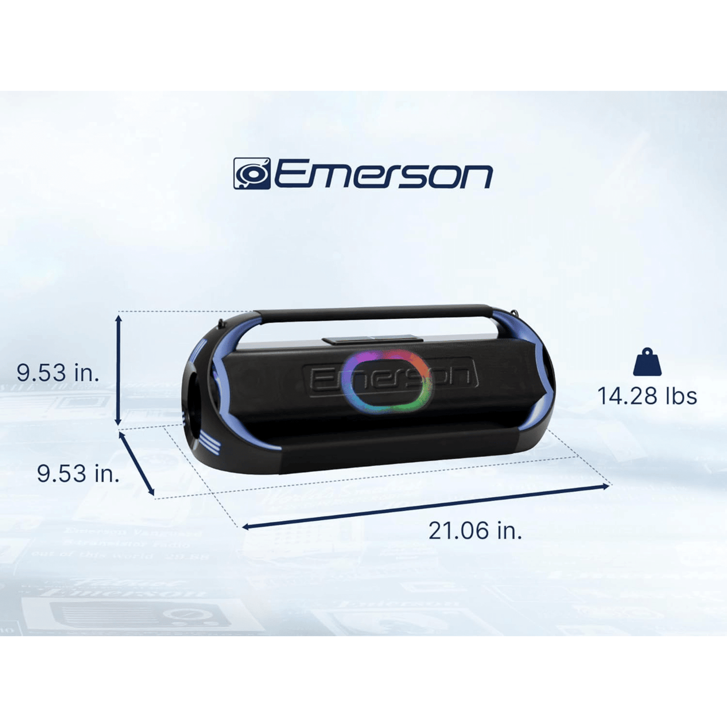 Emerson Triad Grip XL Portable Bluetooth LED Party Speaker - Renee Lane Company