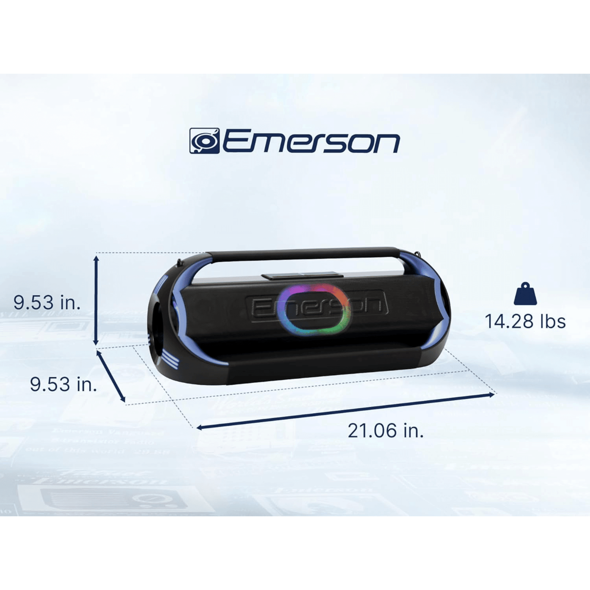 Emerson Triad Grip XL Portable Bluetooth LED Party Speaker - Renee Lane Company