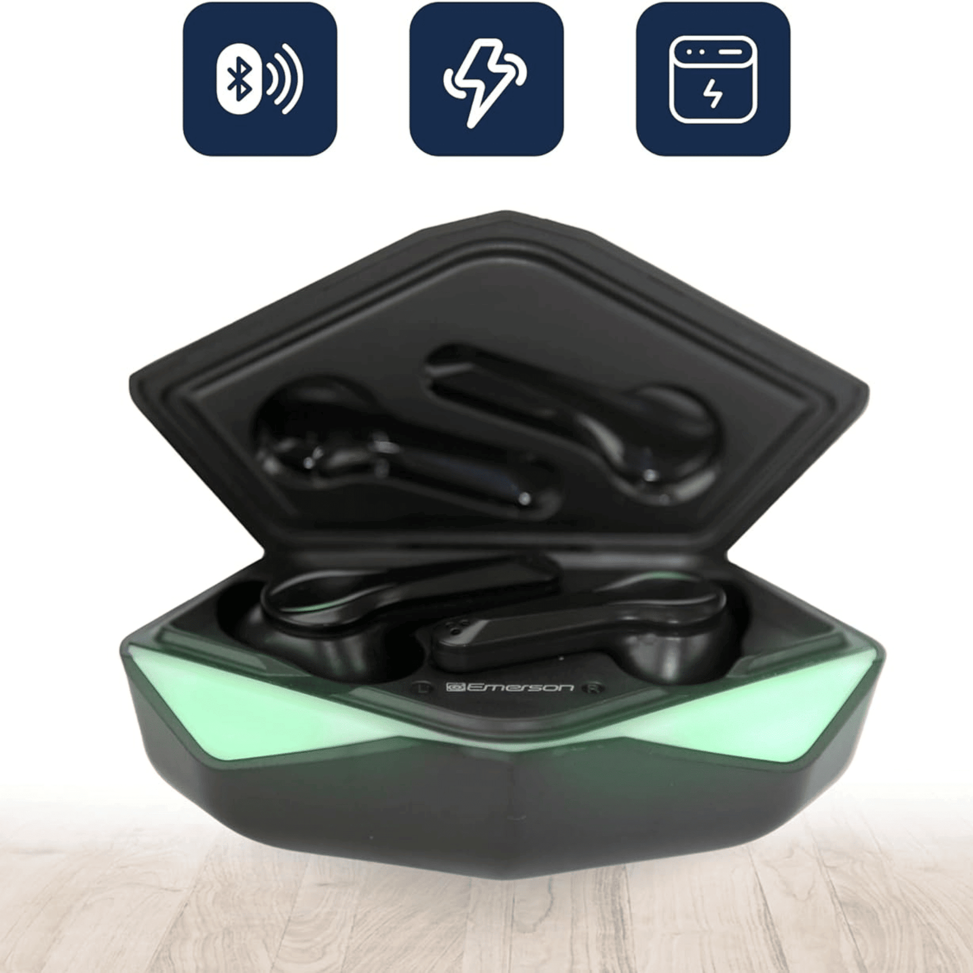 Emerson True Wireless Gaming Earbuds with Charging Case - Renee Lane Company
