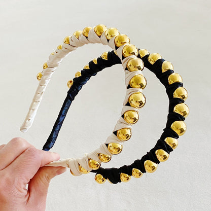 Emily Satin Wrapped Headband - Renee Lane Company