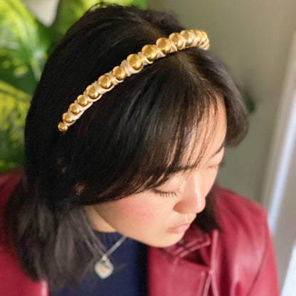 Emily Satin Wrapped Headband - Renee Lane Company