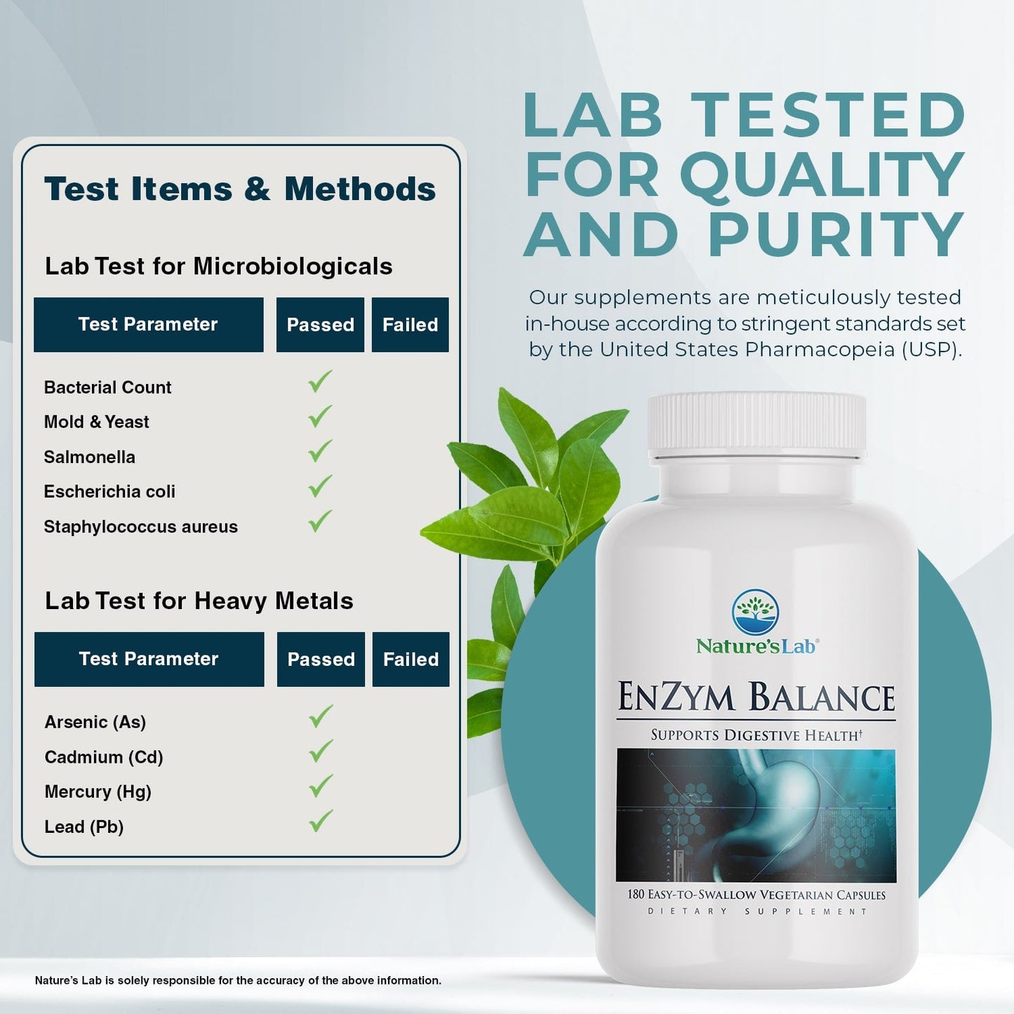 EnZym Balance vegetarian capsule bottle with digestive health label