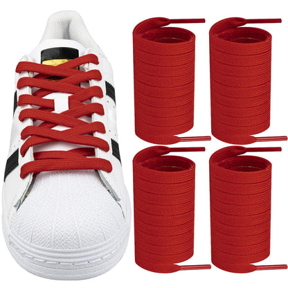 Endoto 2 Pairs ShoeLaces for Adidas Superstars Samba Grand Court Flat Shoe Laces Replacement Laces for Sneaker Shoes(RedSize:65Inch) - Renee Lane Company