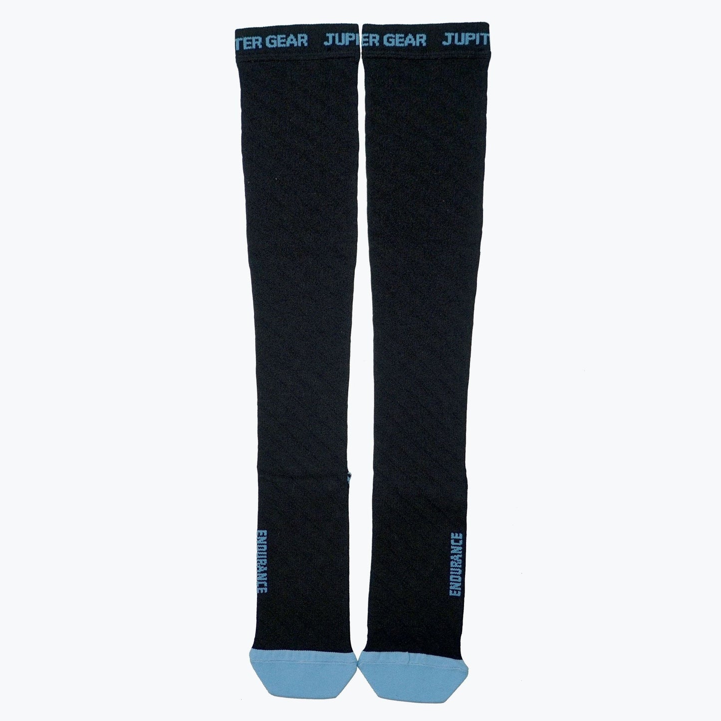 Endurance Compression Socks for Running and Hiking - Black with Blue A - Renee Lane Company