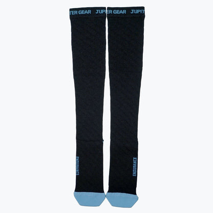 Endurance Compression Socks for Running and Hiking - Black with Blue A - Renee Lane Company