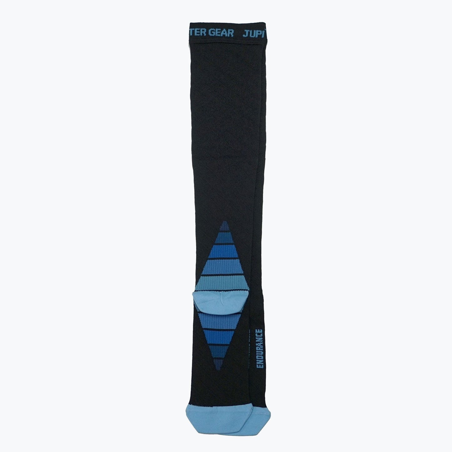Endurance Compression Socks for Running and Hiking - Black with Blue A - Renee Lane Company
