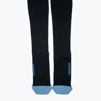 Endurance Compression Socks for Running and Hiking - Black with Blue A - Renee Lane Company