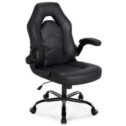 Ergonomic Office Computer Home Gaming Desk Chair Adjustable PU Leather Racing Chair Flip-up Armrest For Christmas Furniture - Renee Lane Company