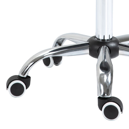Ergonomic Rolling Saddle Stool PU Leather Hydraulic Spa Stool Height Adjustable Swivel Drafting Medical Salon Chair, Grey - Renee Lane Company