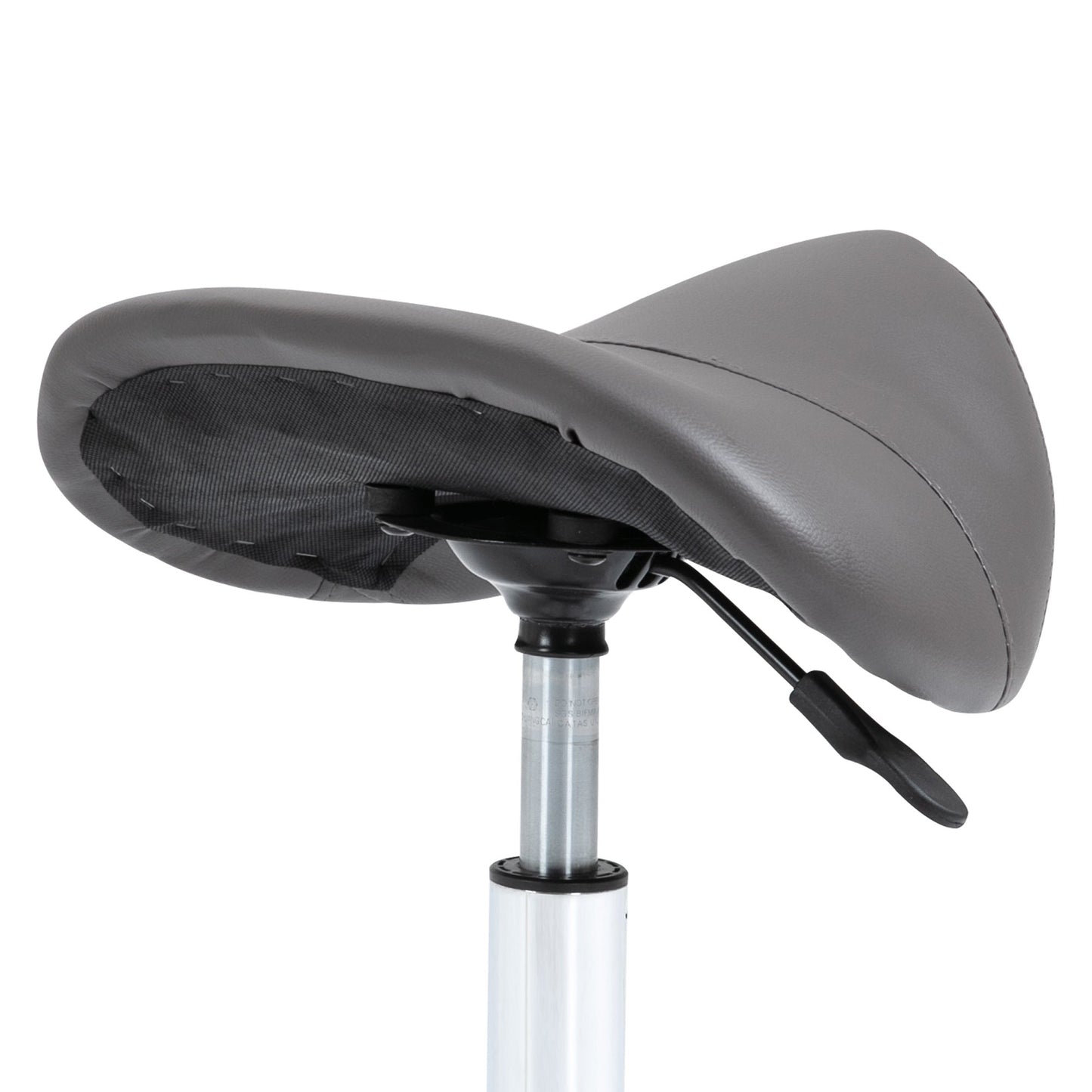 Ergonomic Rolling Saddle Stool PU Leather Hydraulic Spa Stool Height Adjustable Swivel Drafting Medical Salon Chair, Grey - Renee Lane Company