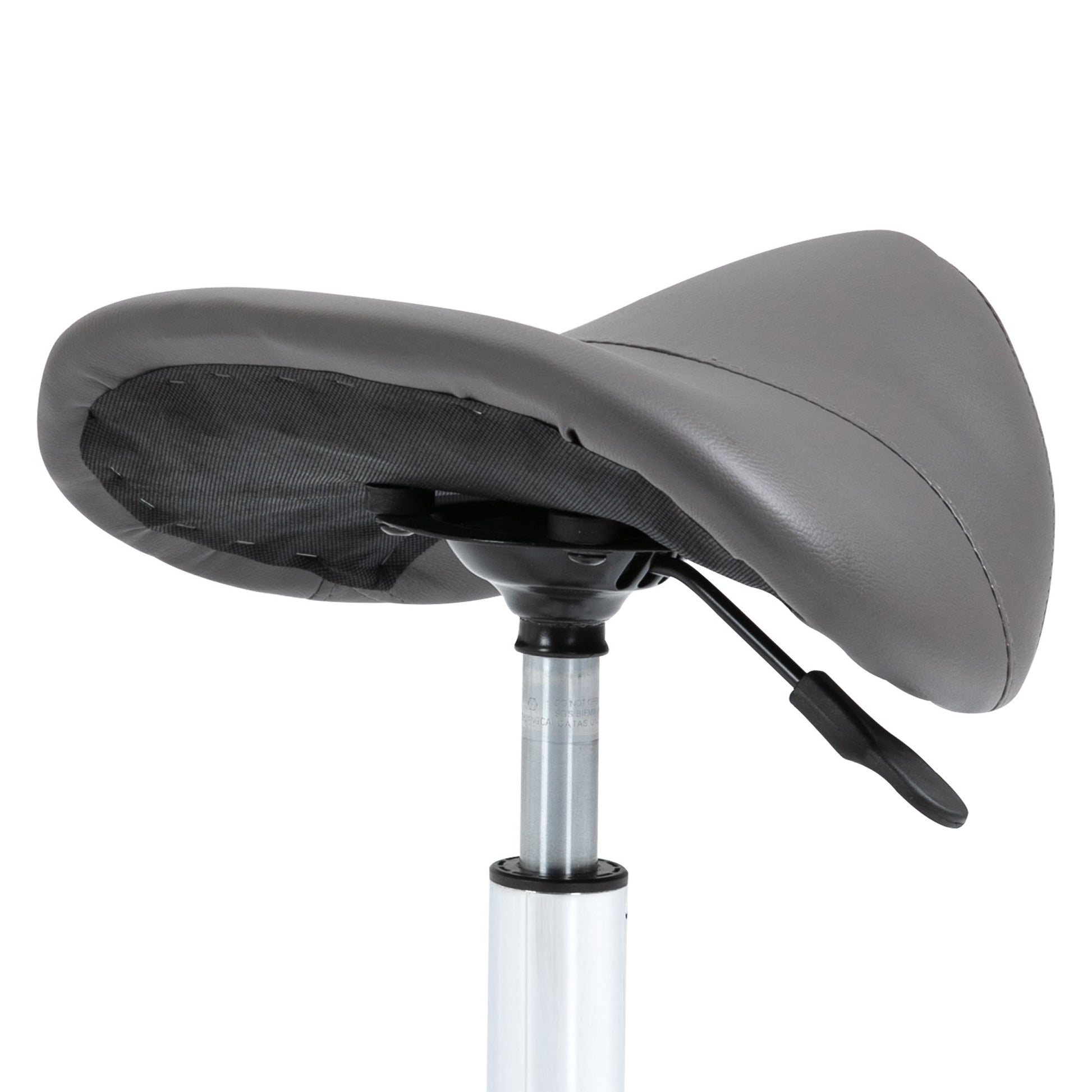 Ergonomic Rolling Saddle Stool PU Leather Hydraulic Spa Stool Height Adjustable Swivel Drafting Medical Salon Chair, Grey - Renee Lane Company
