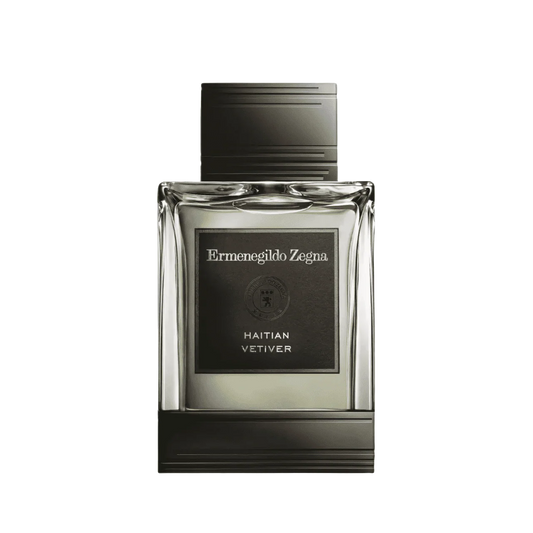 Ermenegildo Zegna Haitian Vetiver eau de toilette bottle with dark label and silver cap