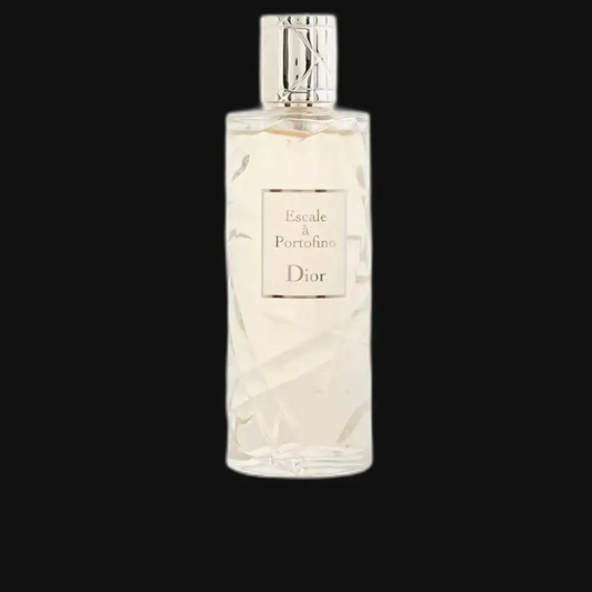 Christian Dior Escale a Portofino perfume bottle, clear glass with spray cap