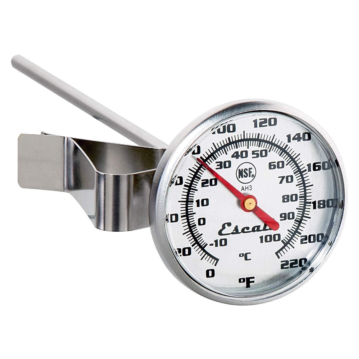 Escali AH3 NSF Certified Commercial Instant Read Large Dial Thermometer W/Clip Silver - Renee Lane Company