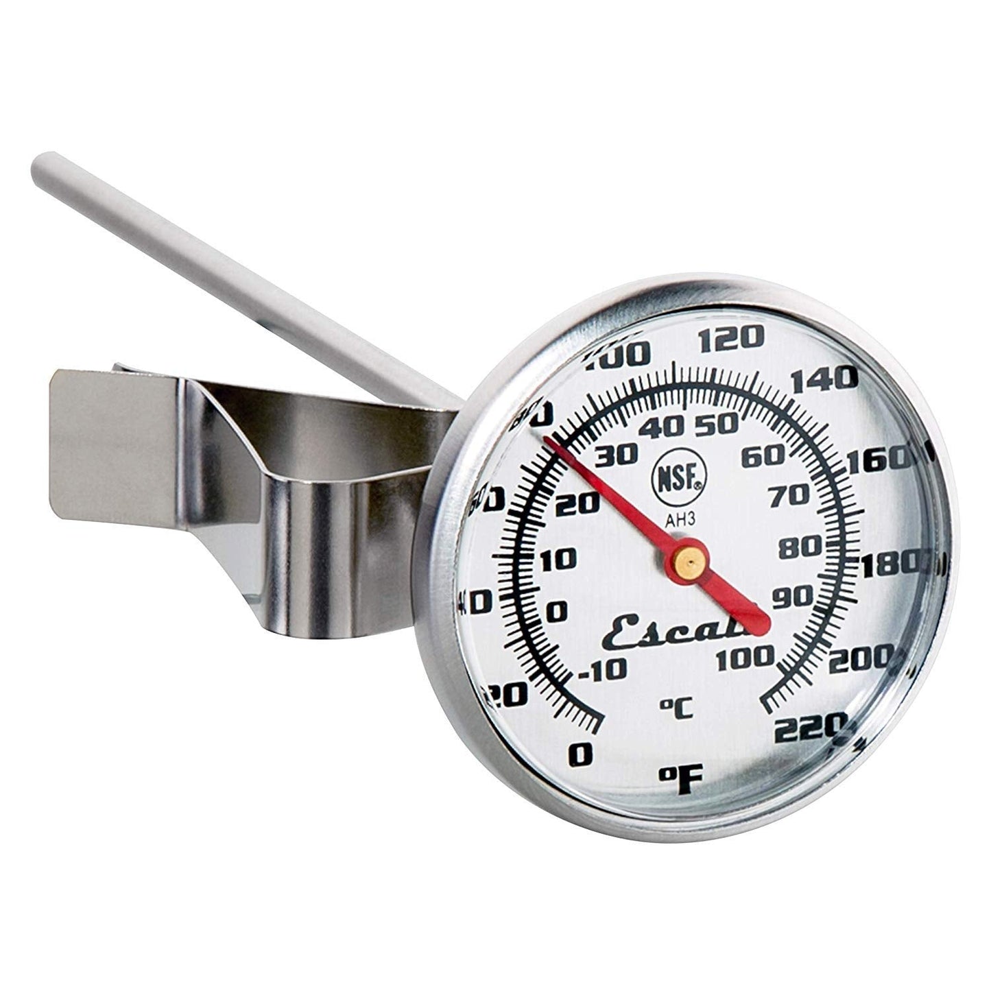 Escali AH3 NSF Certified Commercial Instant Read Large Dial Thermometer W/Clip Silver - Renee Lane Company