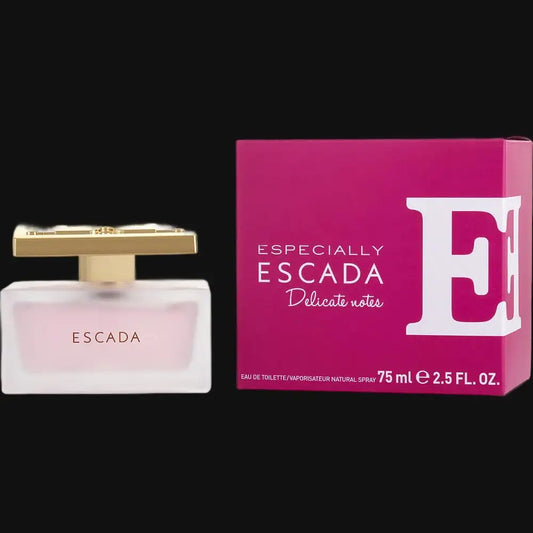 Women's eau de toilette spray bottle with pink glass and gold cap