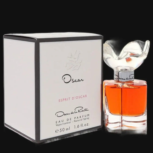 Women's Eau de Parfum set with box and orange glass bottle, 50 ml size
