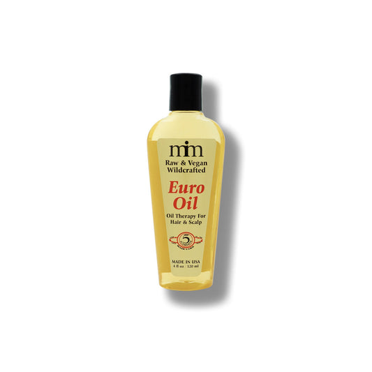 Euro Oil conditioner bottle, yellow with black cap for hair & scalp