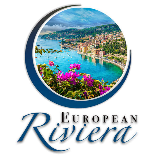 European Riviera compressed towels logo badge