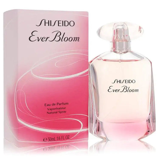 Women's eau de parfum spray bottle and box, pale pink design and clear glass