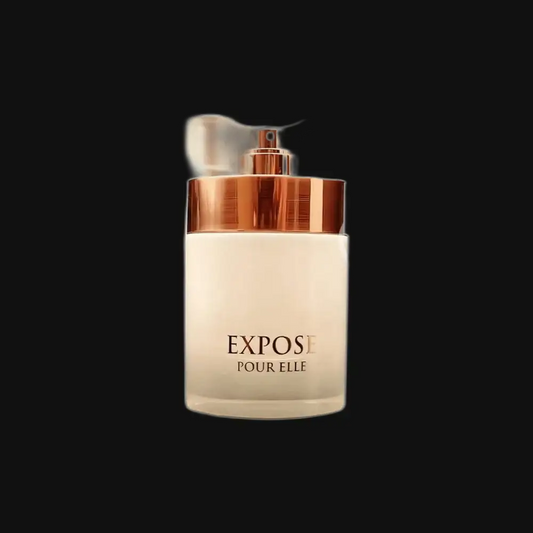 Expose Pour Elle women's perfume bottle with gold cap