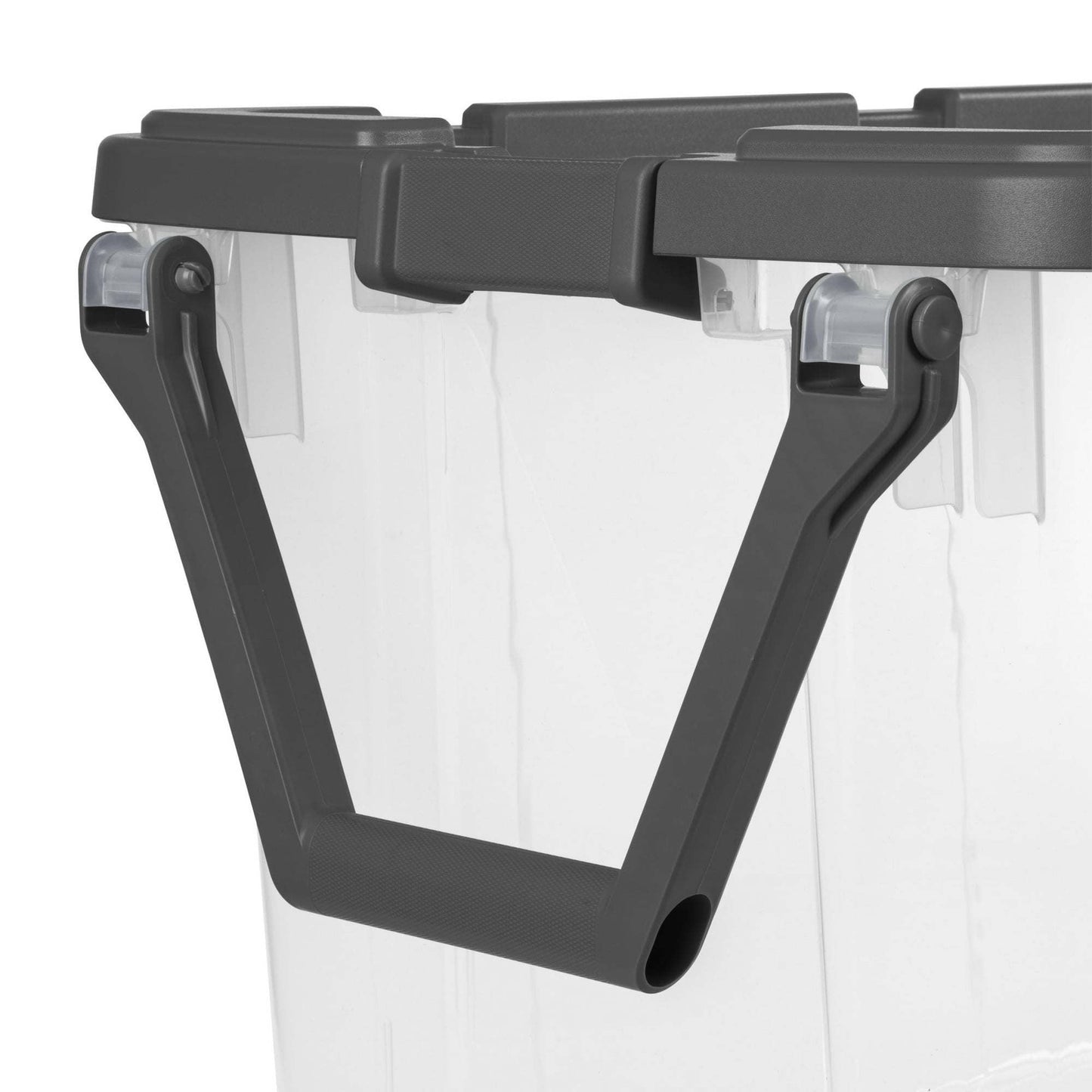 Extra Large Storage Bin, 160 Quart Wheeled Clear Plastic Storage Container with Handle, Gray, Pack of 2 - Renee Lane Company
