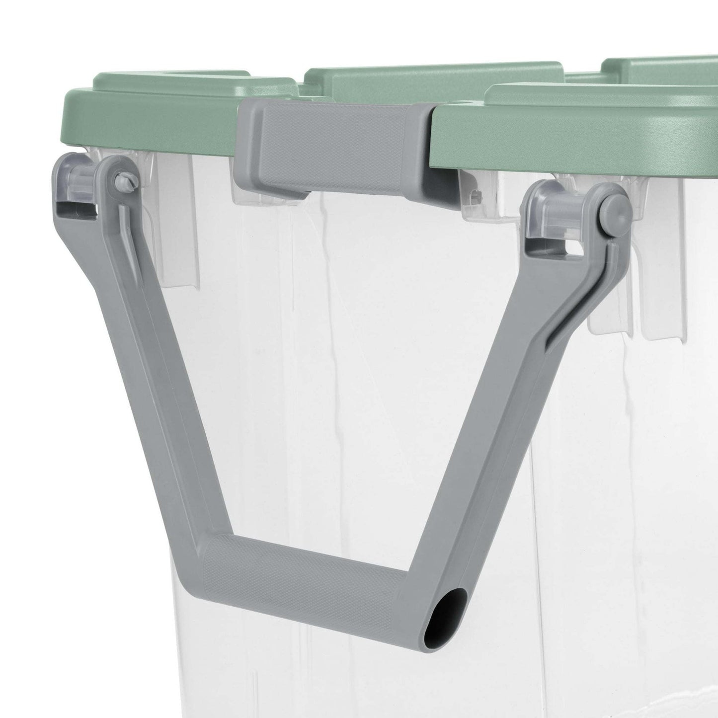 Extra Large Storage Bin, 160 Quart Wheeled Clear Plastic Storage Container with Handle, Gray, Pack of 2 - Renee Lane Company