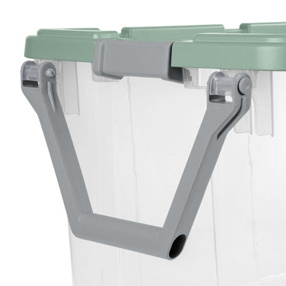 Extra Large Storage Bin, 160 Quart Wheeled Clear Plastic Storage Container with Handle, Gray, Pack of 2 - Renee Lane Company