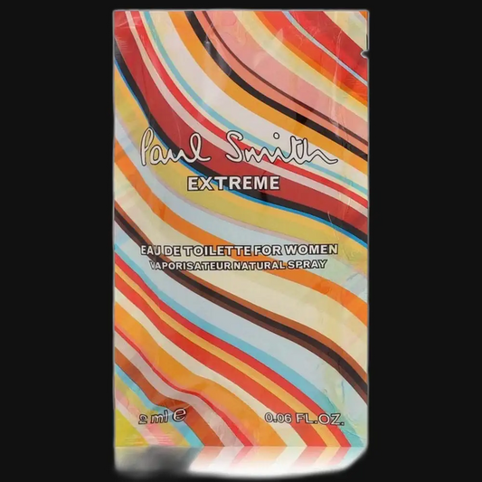 Women’s eau de toilette perfume box with rainbow stripe pattern, 8 ml