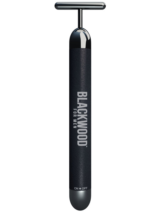 Blackwood eye and facial massager, black roller handle with ON/OFF switch