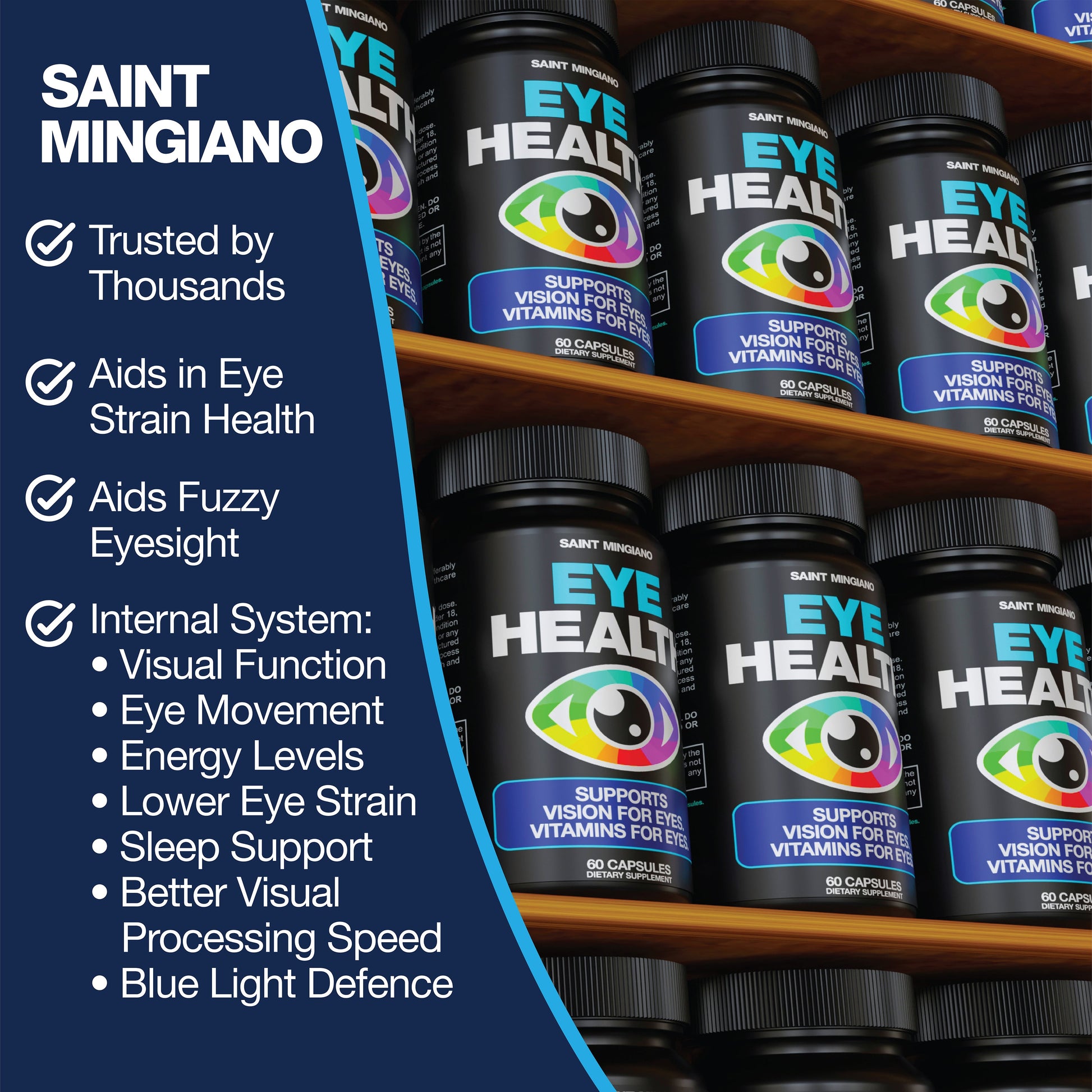 Eye Health & Vision Vitamins Supplement 60 Capsules - Renee Lane Company