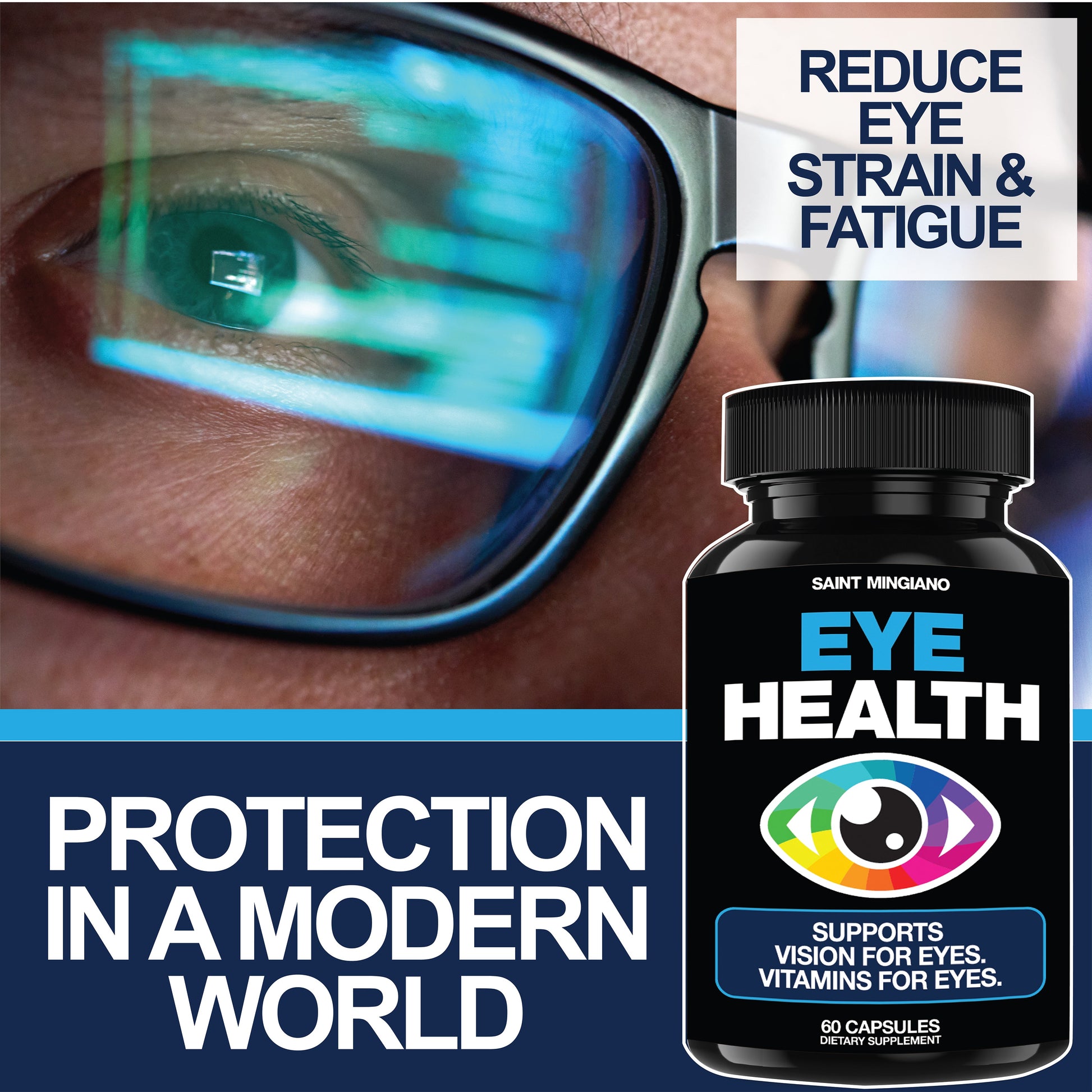 Eye Health & Vision Vitamins Supplement 60 Capsules - Renee Lane Company