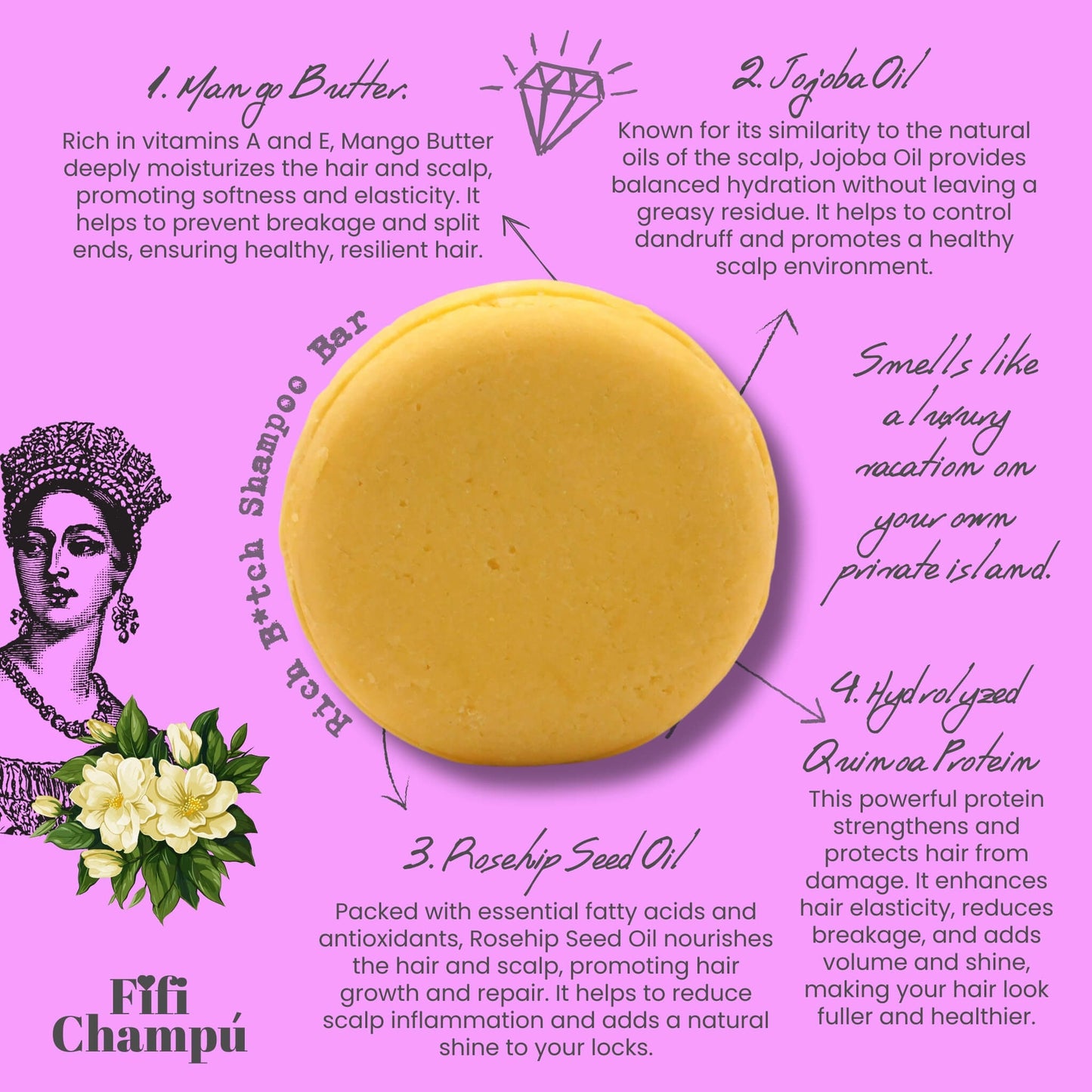 Rich B*tch Shampoo Bar: Deep Repair and Luxe Hydration