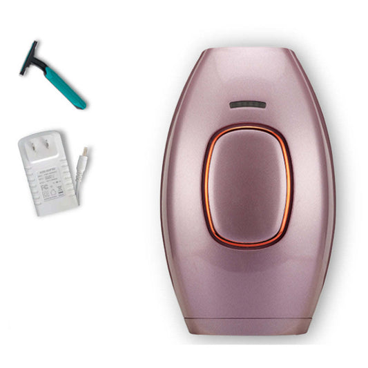 Laser hair remover device, pink body with orange control window and top slot