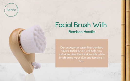 Facial Brush Bamboo Handle - Renee Lane Company