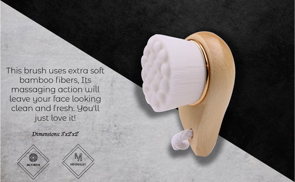 Facial Brush with Bamboo Handle - Renee Lane Company