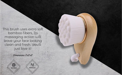 Facial Brush with Bamboo Handle - Renee Lane Company