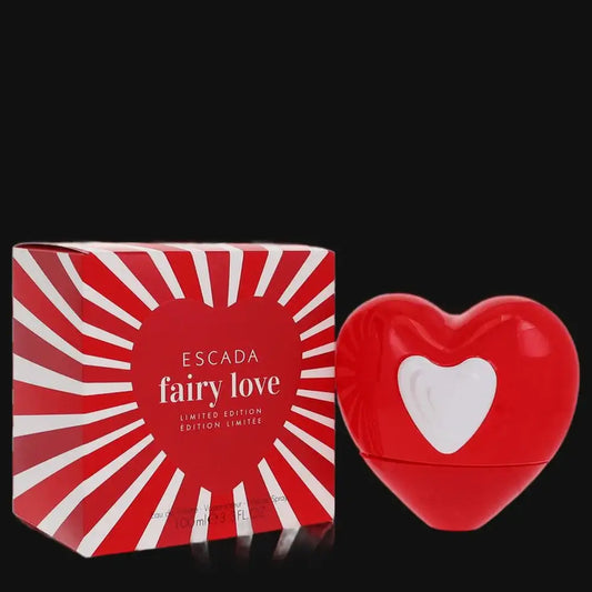 Escada fairy love perfume gift set with red heart-shaped bottle