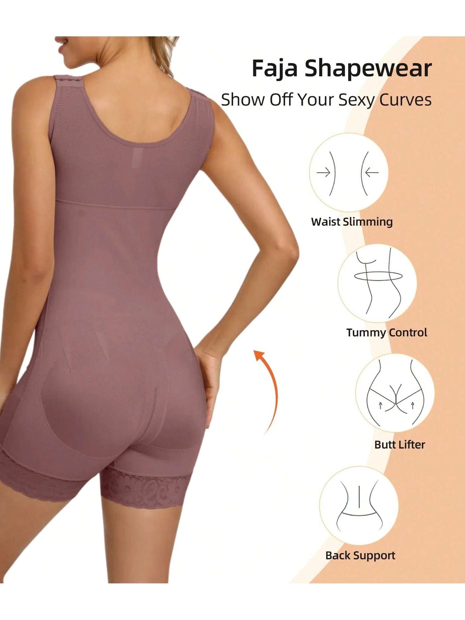 Fajas Colombianas Shapewear for Women Tummy Control Post Surgery Full Body Shaper Butt Lifter with Zipper Crotch,corset tops for women,fajas colombianas moldeadoras - Renee Lane Company