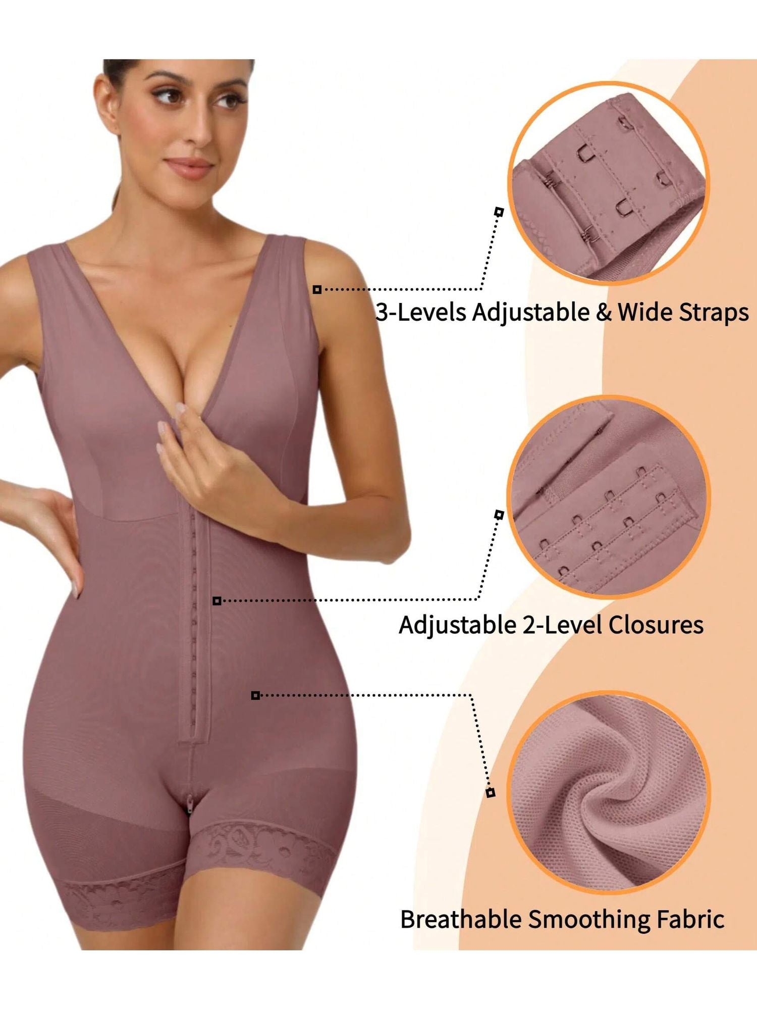 Fajas Colombianas Shapewear for Women Tummy Control Post Surgery Full Body Shaper Butt Lifter with Zipper Crotch,corset tops for women,fajas colombianas moldeadoras - Renee Lane Company