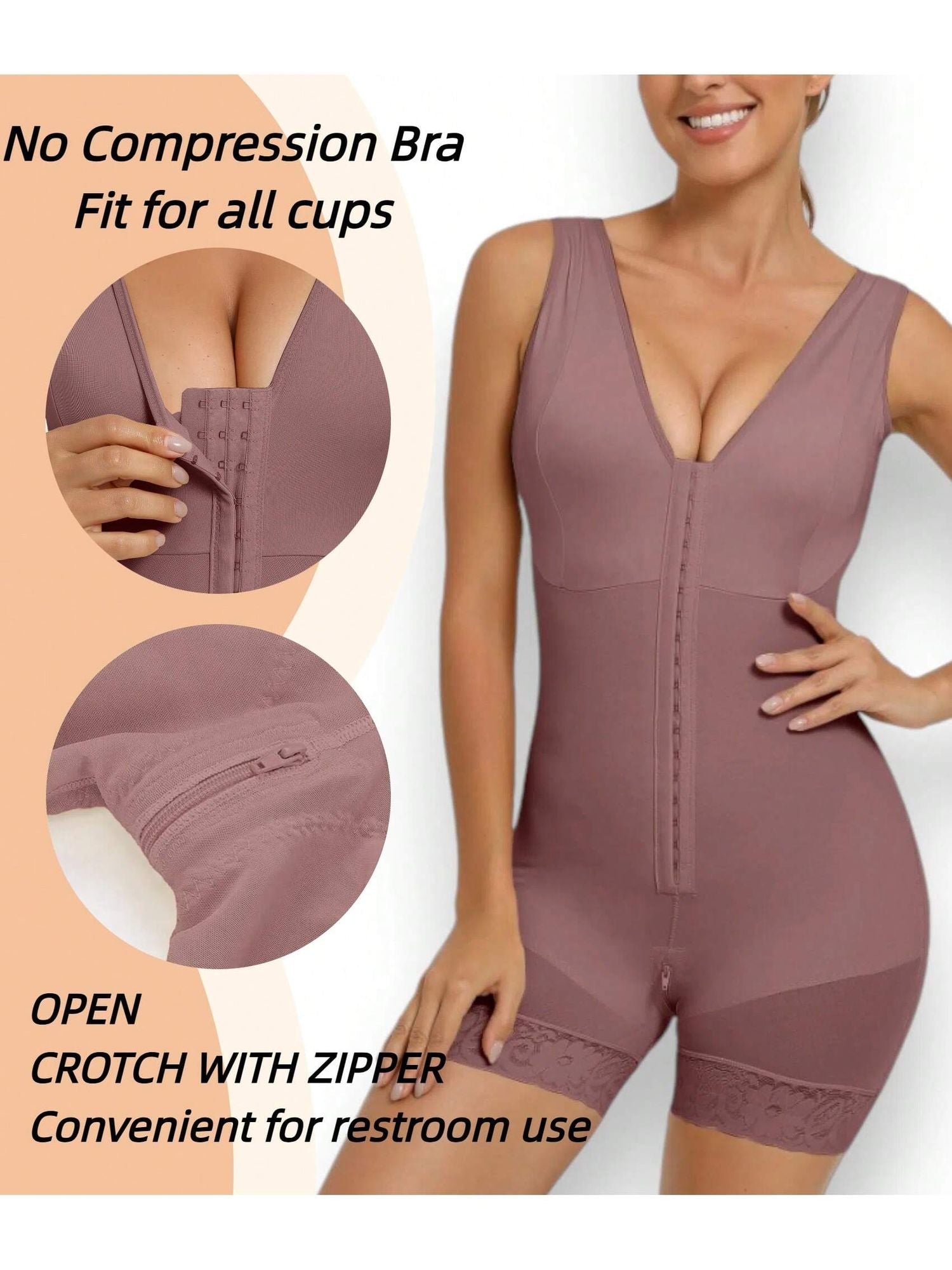 Fajas Colombianas Shapewear for Women Tummy Control Post Surgery Full Body Shaper Butt Lifter with Zipper Crotch,corset tops for women,fajas colombianas moldeadoras - Renee Lane Company
