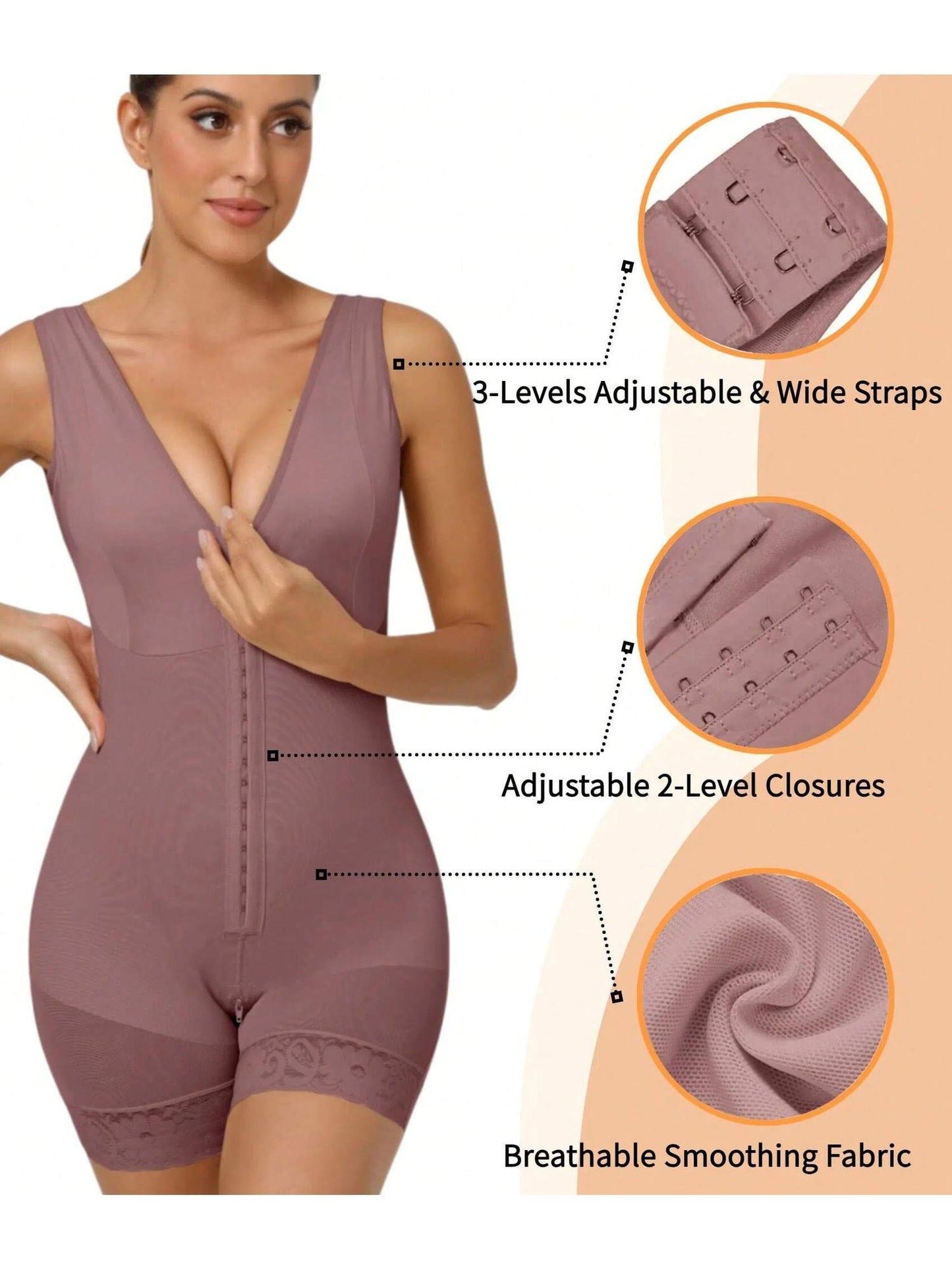 Fajas Colombianas Shapewear for Women Tummy Control Post Surgery Full Body Shaper Butt Lifter with Zipper Crotch,corset tops for women,fajas colombianas moldeadoras - Renee Lane Company