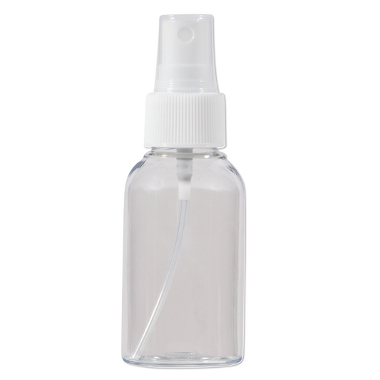 FantaSea fine mist spray bottle, clear bottle with white nozzle sprayer, 2.5 oz