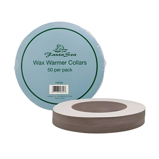 FantaSea wax warmer collar discs, round, beige and gray, 50 pack