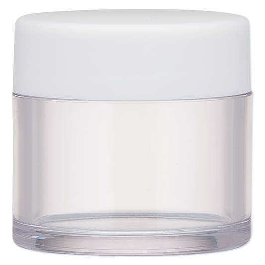 FantaSea twist cap jar, clear container with silver twist lid