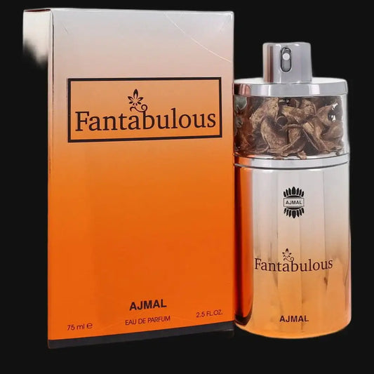 Women's eau de parfum: frosted amber bottle with silver cap and orange box